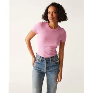 Michael Stars 100% Cotton Crewneck Tee in Orchid Pink | Size S